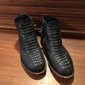 John Fluevog Babette Ankle Boots with Faux Laces